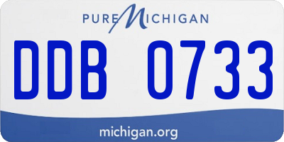 MI license plate DDB0733