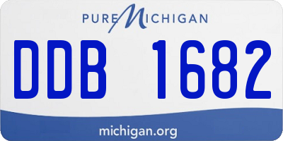MI license plate DDB1682