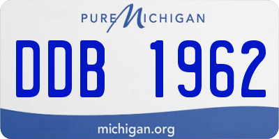 MI license plate DDB1962