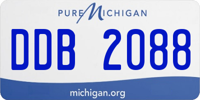 MI license plate DDB2088