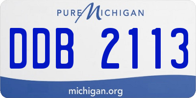 MI license plate DDB2113