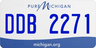 MI license plate DDB2271