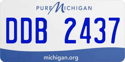 MI license plate DDB2437