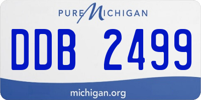 MI license plate DDB2499