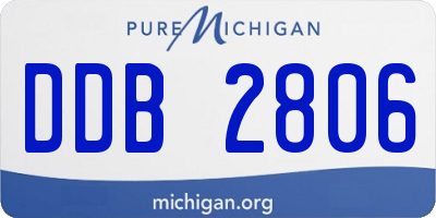 MI license plate DDB2806