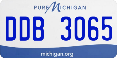 MI license plate DDB3065