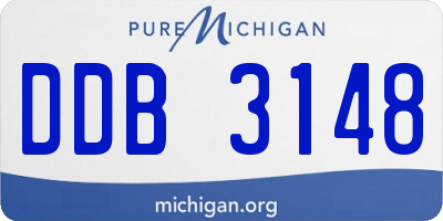 MI license plate DDB3148