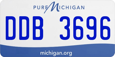 MI license plate DDB3696