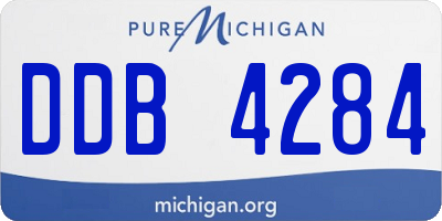 MI license plate DDB4284