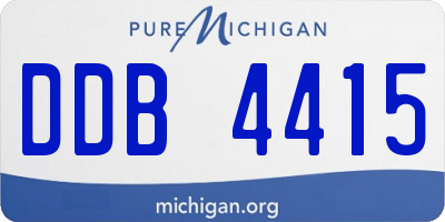 MI license plate DDB4415