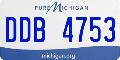 MI license plate DDB4753