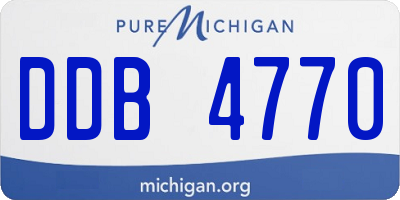MI license plate DDB4770