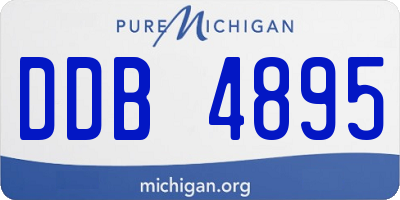 MI license plate DDB4895