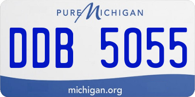 MI license plate DDB5055