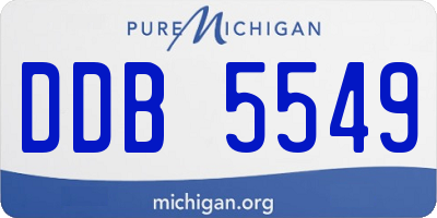 MI license plate DDB5549