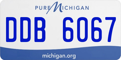 MI license plate DDB6067