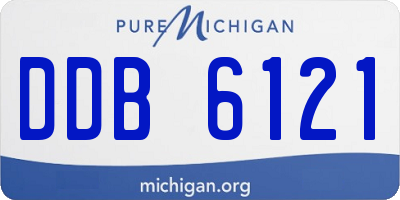 MI license plate DDB6121