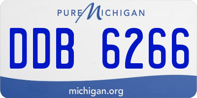 MI license plate DDB6266