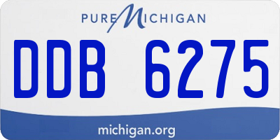 MI license plate DDB6275