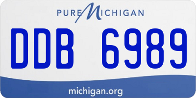 MI license plate DDB6989