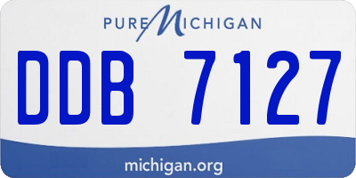 MI license plate DDB7127