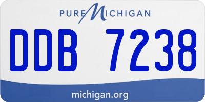 MI license plate DDB7238