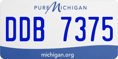 MI license plate DDB7375