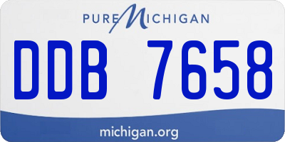 MI license plate DDB7658