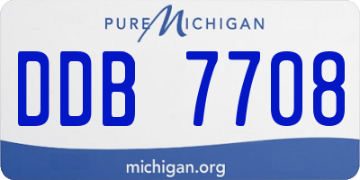 MI license plate DDB7708