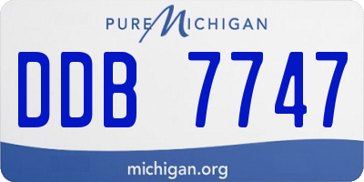 MI license plate DDB7747
