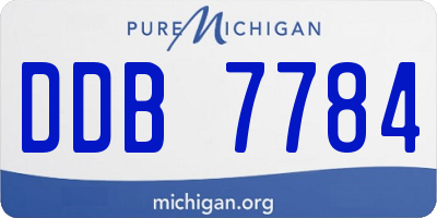 MI license plate DDB7784