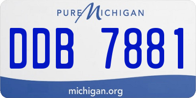 MI license plate DDB7881