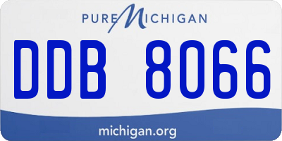 MI license plate DDB8066