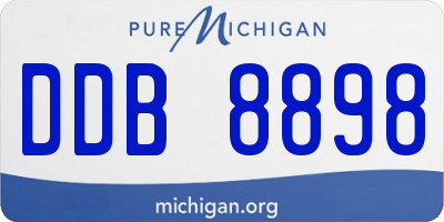 MI license plate DDB8898