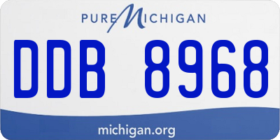 MI license plate DDB8968