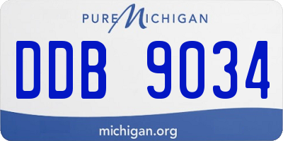 MI license plate DDB9034