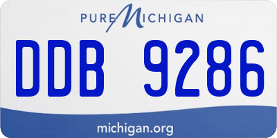 MI license plate DDB9286