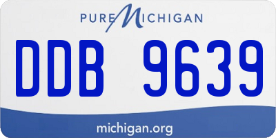 MI license plate DDB9639