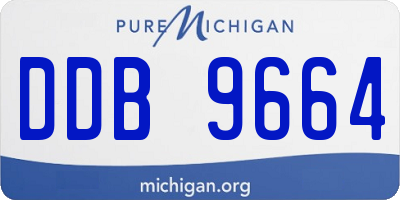 MI license plate DDB9664