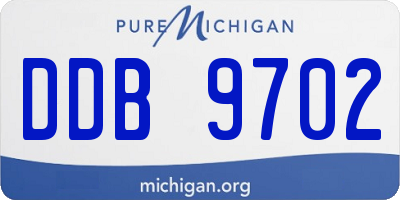 MI license plate DDB9702
