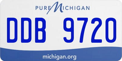 MI license plate DDB9720