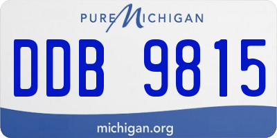 MI license plate DDB9815