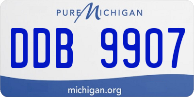 MI license plate DDB9907