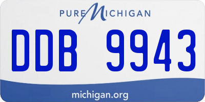 MI license plate DDB9943