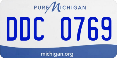 MI license plate DDC0769