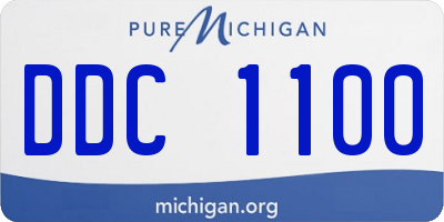 MI license plate DDC1100