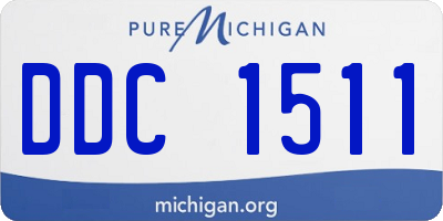 MI license plate DDC1511