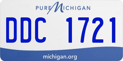 MI license plate DDC1721