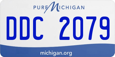 MI license plate DDC2079