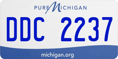 MI license plate DDC2237